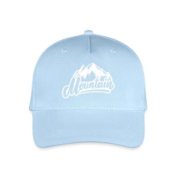 ski, station de ski, skieur - Casquette de baseball bio Enfant - bleu clair - Devant