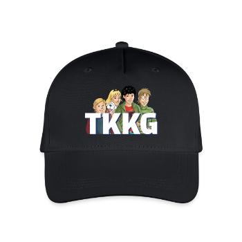 TKKG Logo Mit Der Bande - Kinder Bio Basecap - Schwarz - Vorne