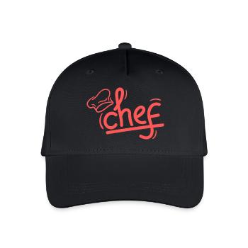 Red Chef Sketch Elegant - Kinder Bio Basecap - Schwarz - Vorne