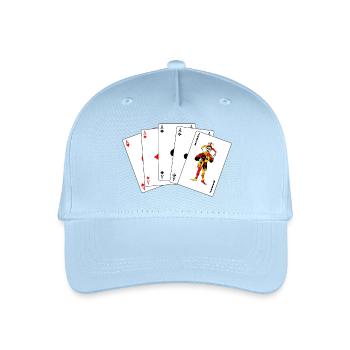 Fünf Karten Fünf gleiche Karten - Kinder Bio Basecap - Hellblau - Vorne