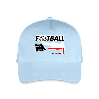 Fußball Fieber Polen - Kinder Bio Basecap - Hellblau - Vorne