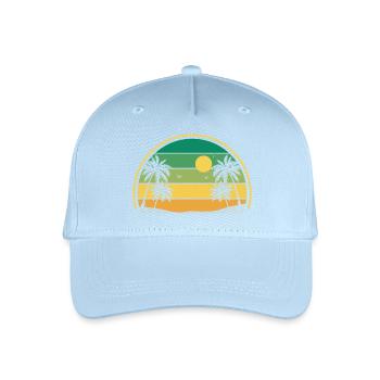 Rétro coucher de soleil été - Casquette de baseball bio Enfant - bleu clair - Devant