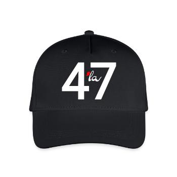 47 virgule la - Casquette de baseball bio Enfant - noir - Devant