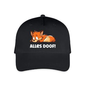 Alles doof - Fuchs - Kinder Bio Basecap - Schwarz - Vorne
