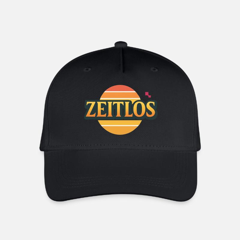 Zeitlos Logo - Kinder Bio Basecap - Schwarz