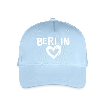 Ich liebe Berlin - Herzsymbol Berliner - Kinder Bio Basecap - Hellblau - Vorne