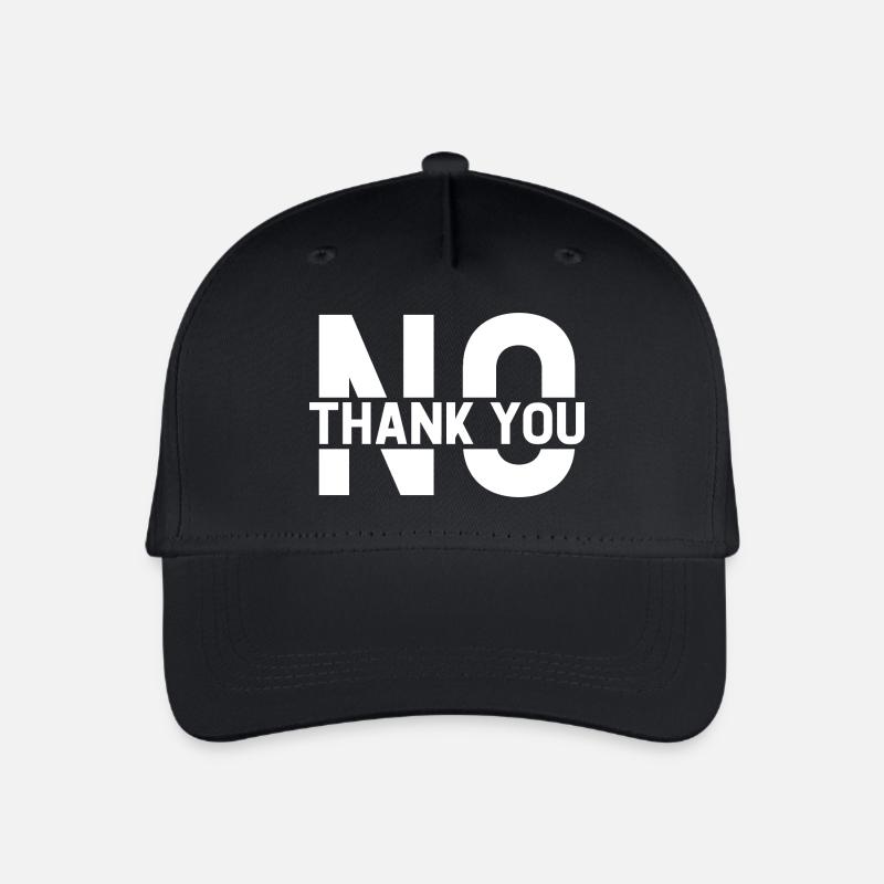 No Thank You - Organic Kids’ Baseball Cap - black