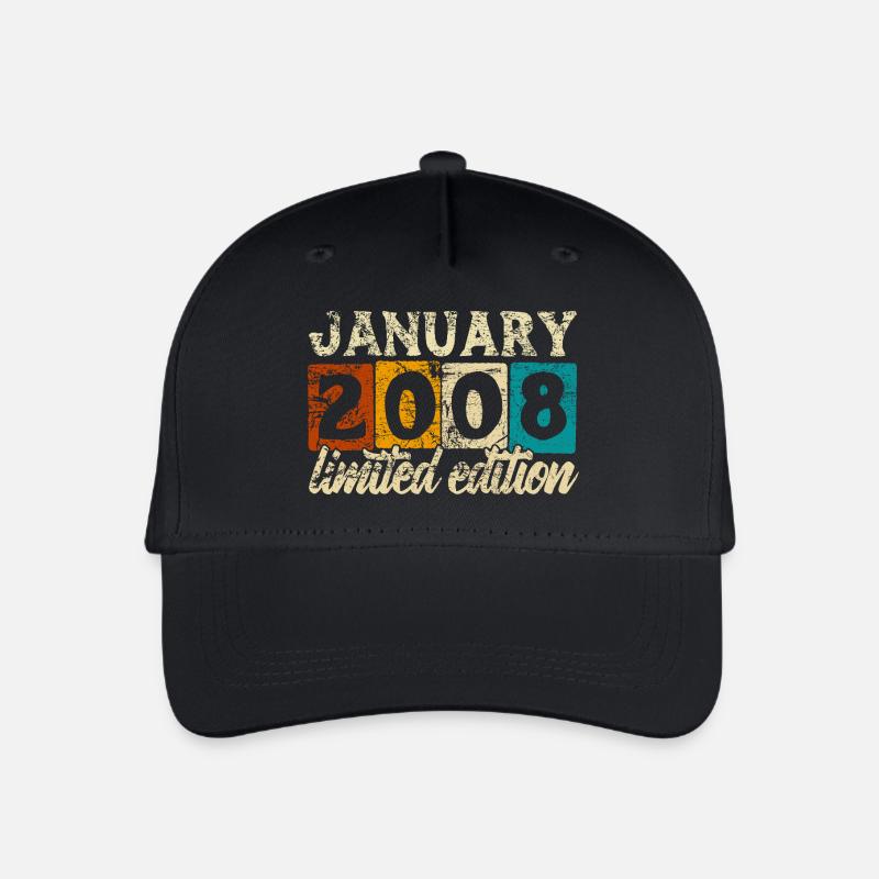 Limited Edition January 2008 Birthday Gift - Organic Kids’ Baseball Cap - black