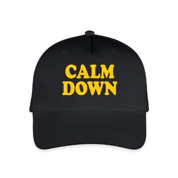 Calm down - Kinder Bio Basecap - Schwarz - Vorne