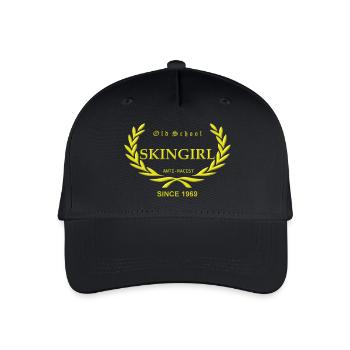 Old School Skingirl Anti-Racist Since 1969 (gelber - Kinder Bio Basecap - Schwarz - Vorne
