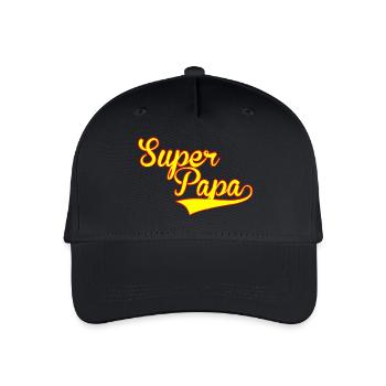 super papa - Kinder Bio Basecap - Schwarz - Vorne