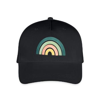 arc en ciel - Casquette de baseball bio Enfant - noir - Devant