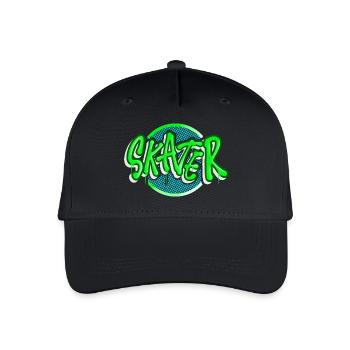 Skater - Kinder Bio Basecap - Schwarz - Vorne