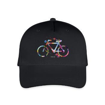 P.D. Moreno Buntes Fahrrad - Kinder Bio Basecap - Schwarz - Vorne