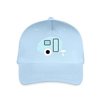 Caravan Schneeflocken Muster Camping Winter Fan - Kinder Bio Basecap - Hellblau - Vorne