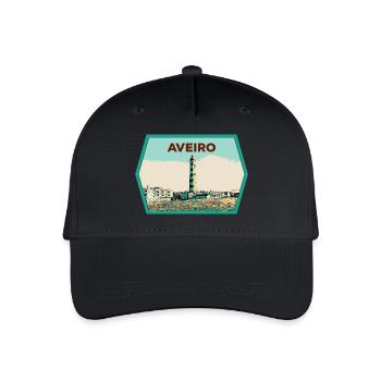 Lighthouse of the Aveiro Lagoon Original illustration - Organic Kids’ Baseball Cap - black - Front