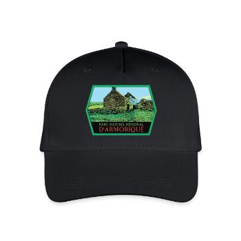 Armorique Nature Authentique Regionaler Naturnaturpark - Kinder Bio Basecap - Schwarz - Vorne