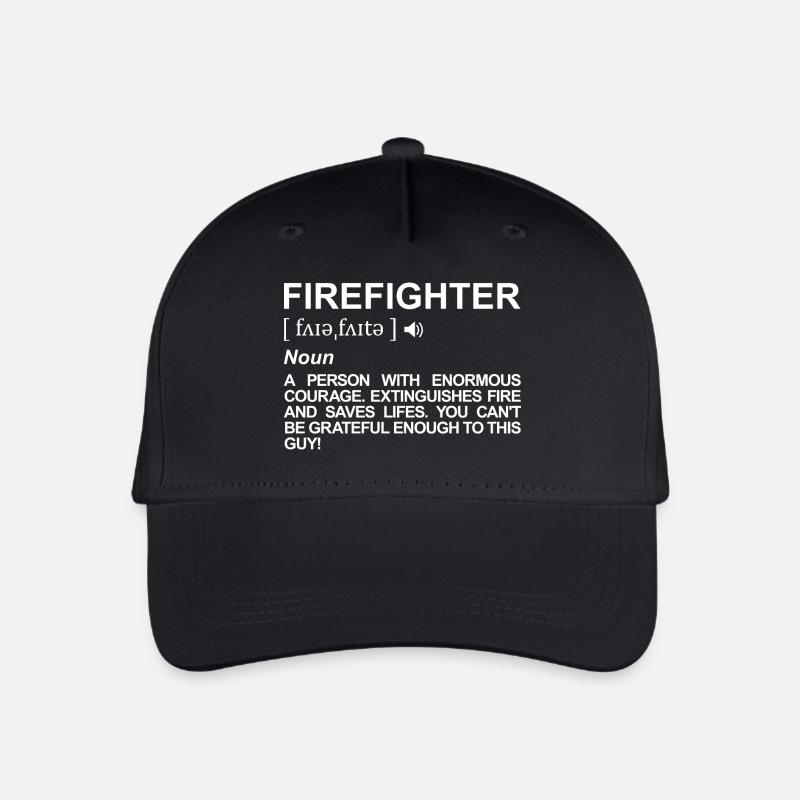 Feuerwehrmann Definition - Kinder Bio Basecap - Schwarz