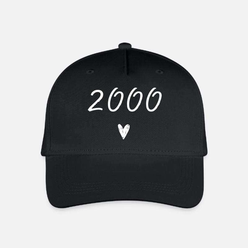 2000 coeur anniversaire - Casquette de baseball bio Enfant - noir