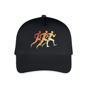 Vintage Runners Graphic - Organic Kids’ Baseball Cap - black - Front