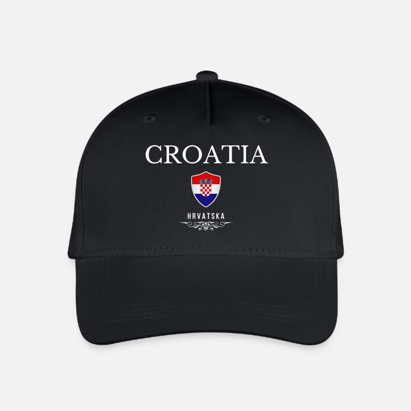 Kroatischer Patriot, geboren in Kroatien - Kinder Bio Basecap - Schwarz