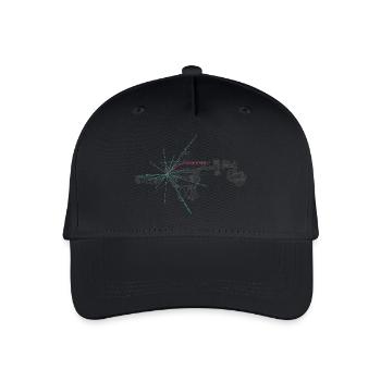 Voyager Pulsarkarte Goldene Schallplatte Raumsonde - Kinder Bio Basecap - Schwarz - Vorne