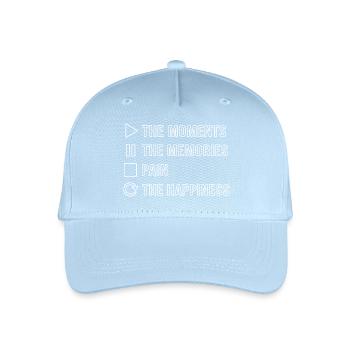 Pleine conscience, moments, souvenirs, bonheur - Casquette de baseball bio Enfant - bleu clair - Devant