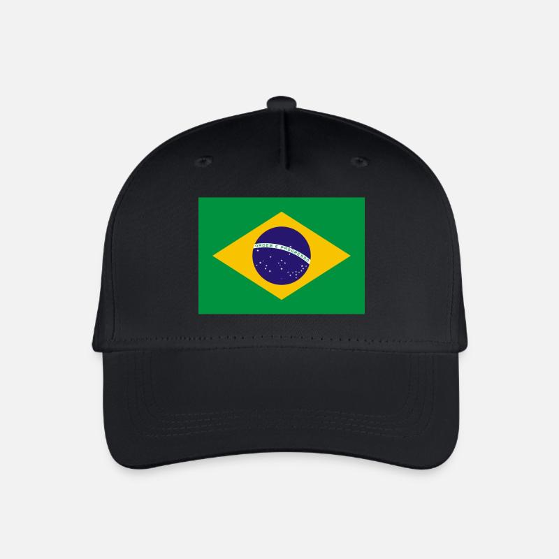Brazil flag banner - Organic Kids’ Baseball Cap - black