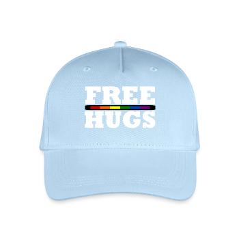 Free Hugs - Organic Kids’ Baseball Cap - light blue - Front