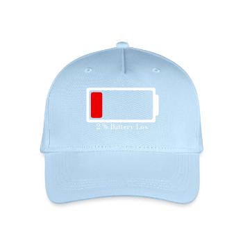 Battery low - Organic Kids’ Baseball Cap - light blue - Front