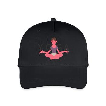 yoga - Organic Kids’ Baseball Cap - black - Front
