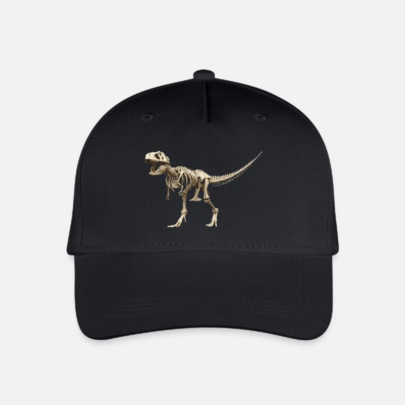 T-rex Skelett - Kinder Bio Basecap - Schwarz