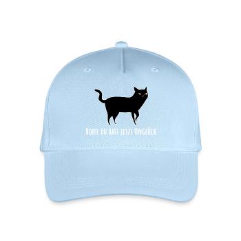 Schwarze Katze mit Unglück - Kinder Bio Basecap - Hellblau - Vorne