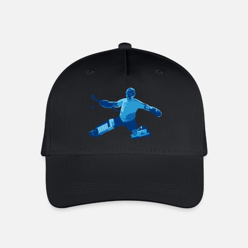 Feldhockey-Torwart Blau - Kinder Bio Basecap - Schwarz