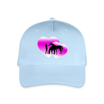 horses - Organic Kids’ Baseball Cap - light blue - Front