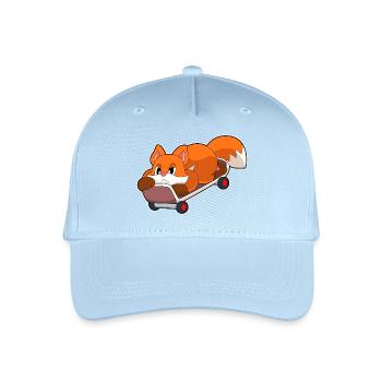 Fuchs Skater Skateboard - Organic Kids’ Baseball Cap - light blue - Front
