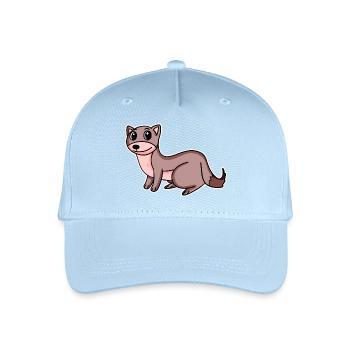 Wiesel Motiv - Kinder Bio Basecap - Hellblau - Vorne