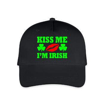 Kiss me im irish - Kinder Bio Basecap - Schwarz - Vorne