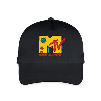MTV Music Television Radio Logo - Organic Kids’ Baseball Cap - black - Front