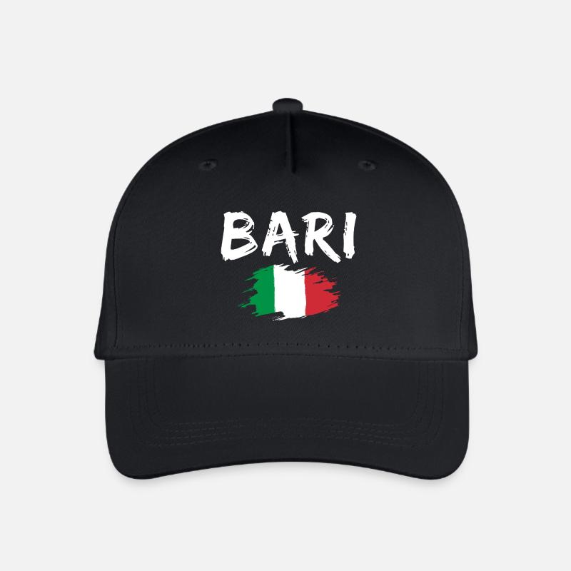 Bari Italien Flagge - Kinder Bio Basecap - Schwarz