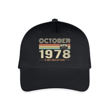 Birthday october 1978O - Organic Kids’ Baseball Cap - black - Front