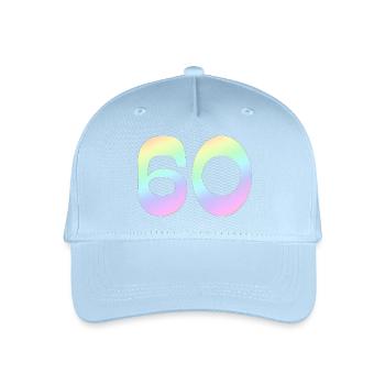 60, farbverlauf, pastell - Kinder Bio Basecap - Hellblau - Vorne