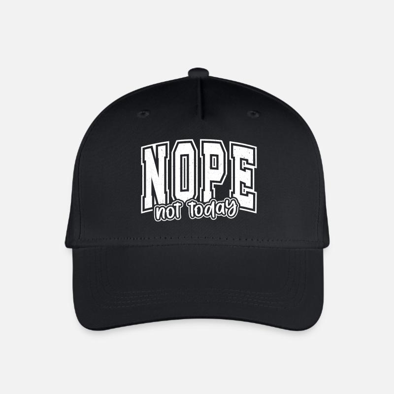 NOPE Not Today Typography - Organic Kids’ Baseball Cap - black