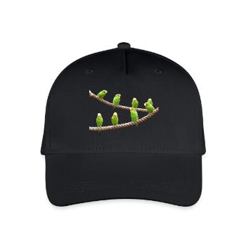 wellensttiche budgie birds voegel - Kinder Bio Basecap - Schwarz - Vorne