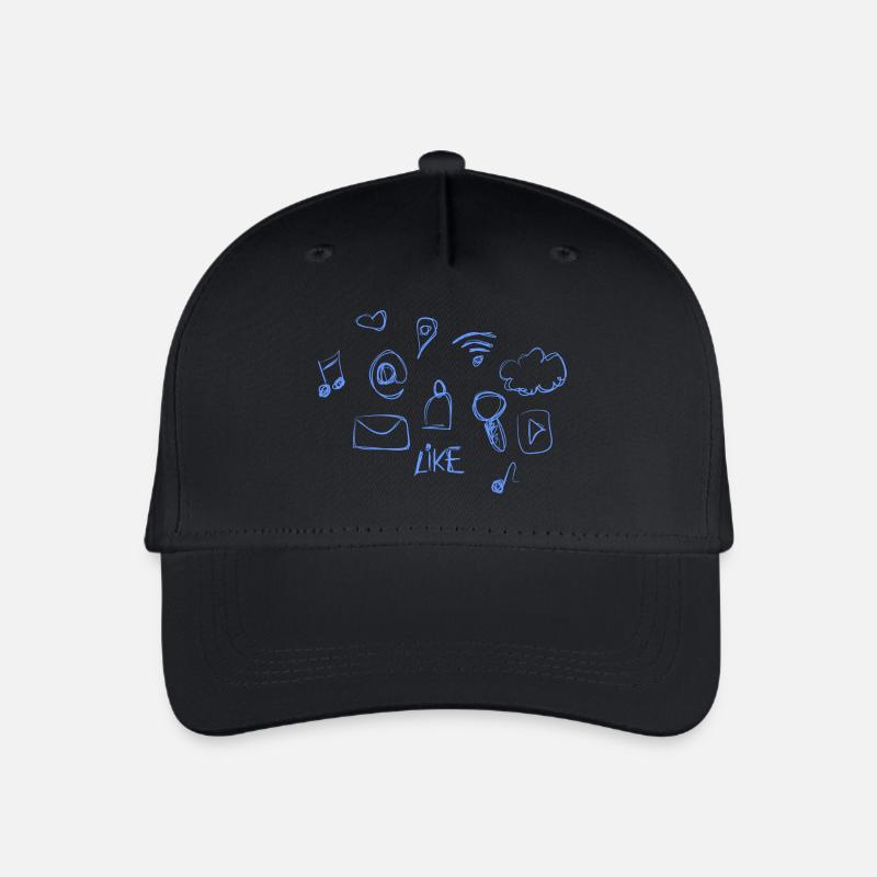 médias sociaux - Casquette de baseball bio Enfant - noir