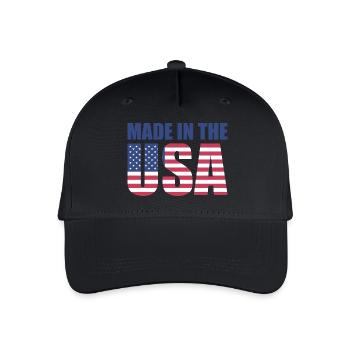 Made in the USA - Organic Kids’ Baseball Cap - black - Front