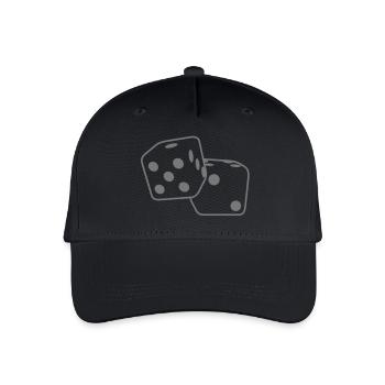 Roll the Dice Casino Würfelspiel T-Shirt Geschenk - Kinder Bio Basecap - Schwarz - Vorne