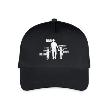 Vater und Sohn - Vater und Tochter Geschenk Papa - Kinder Bio Basecap - Schwarz - Vorne