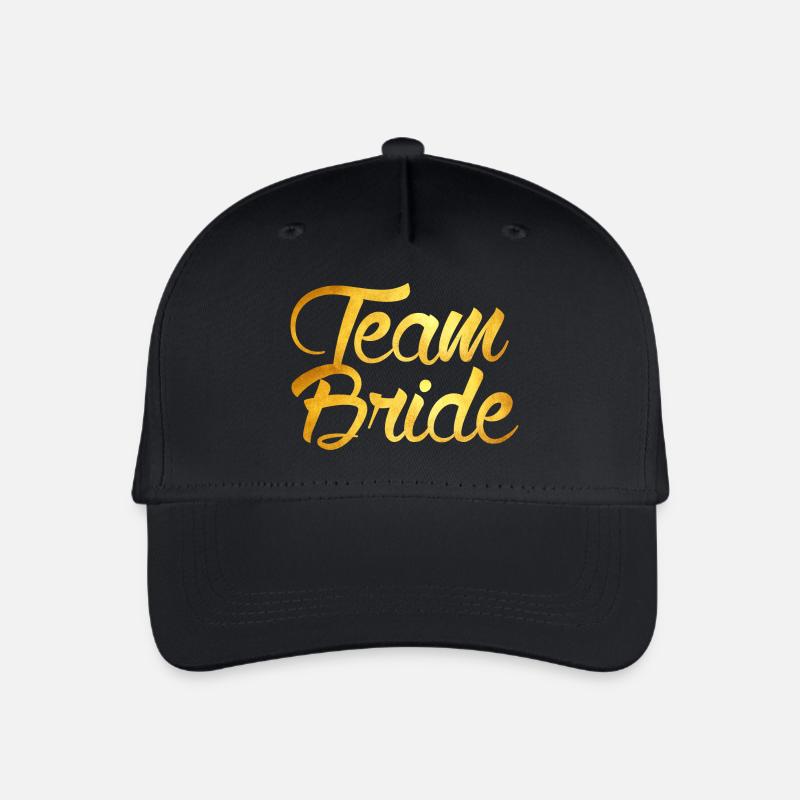 Team Bride - Organic Kids’ Baseball Cap - black