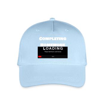 Scrolling Ladebalken Universität Lustiger Druck - Kinder Bio Basecap - Hellblau - Vorne